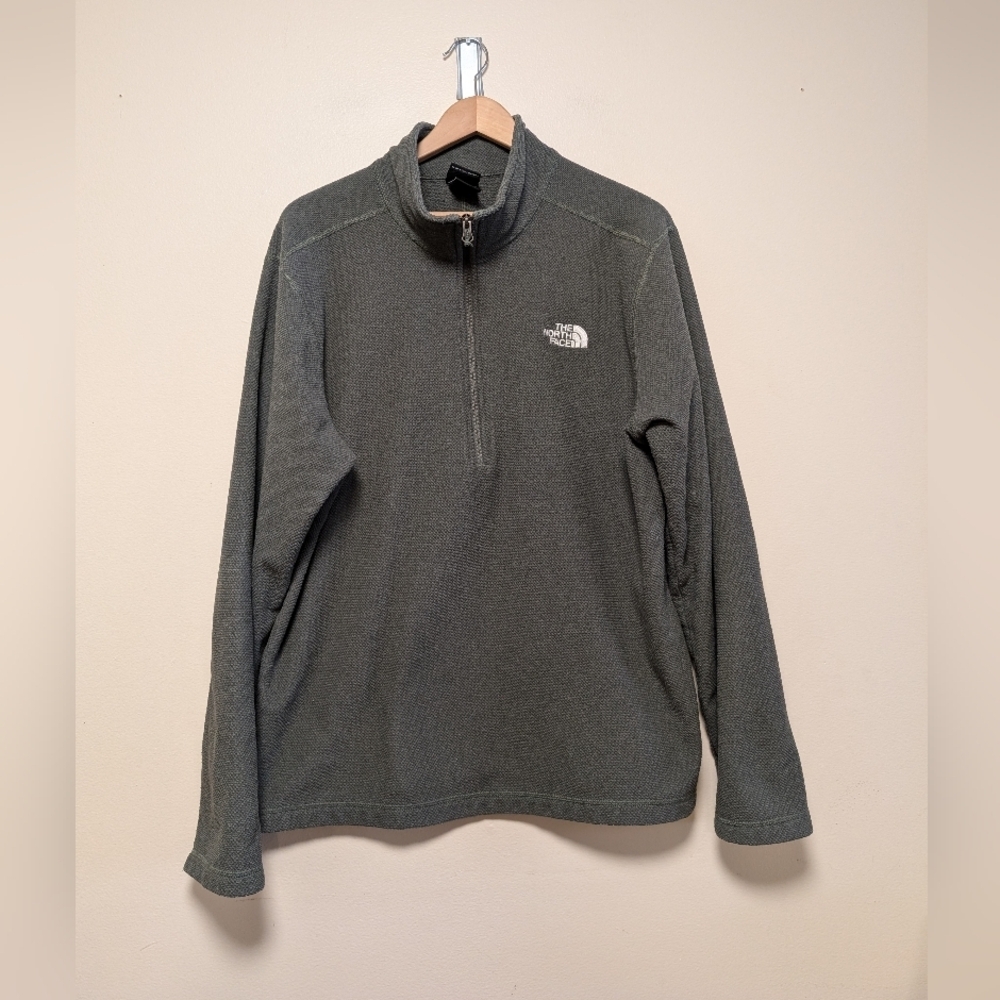 The North Face Men's Quarter-Zip Fleece Jacket Green XL